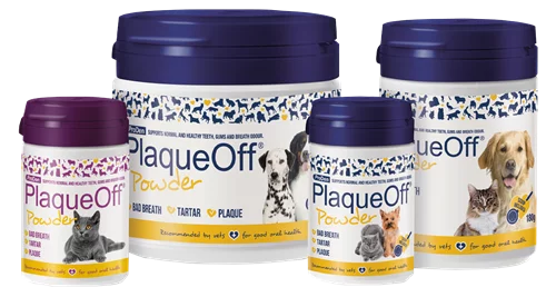 PlaqueOff® Pulver für Hunde und Katzen