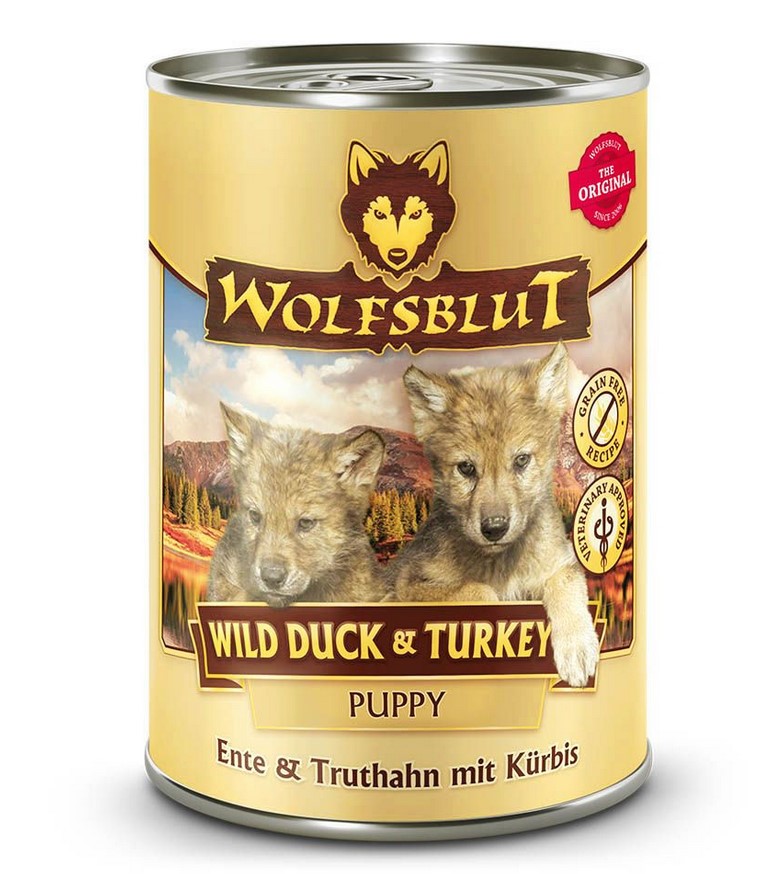 Wolfsblut wet food Wild Duck&Turkey PUPPY tin 395g