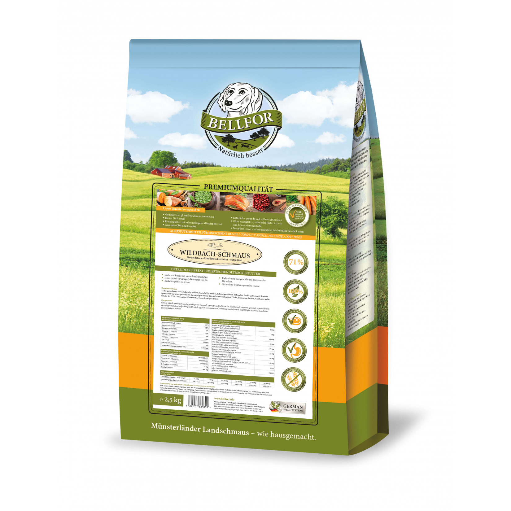 Bellfor Wildbach-Schmaus - with wild salmon &amp; brown trout