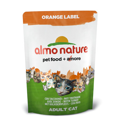 Orange Label Dry Cat, mit Truthahn