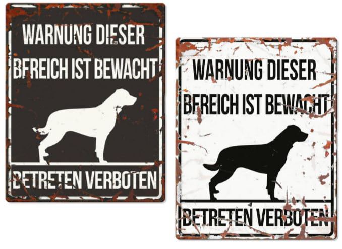 Europet Plaque de garde Attention "Rottweiler"