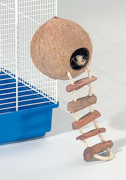 Coconut ball housing with cage fastening