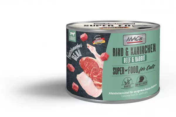 Mac's Cat Feinschmecker Rind & Kaninchen  6x200g