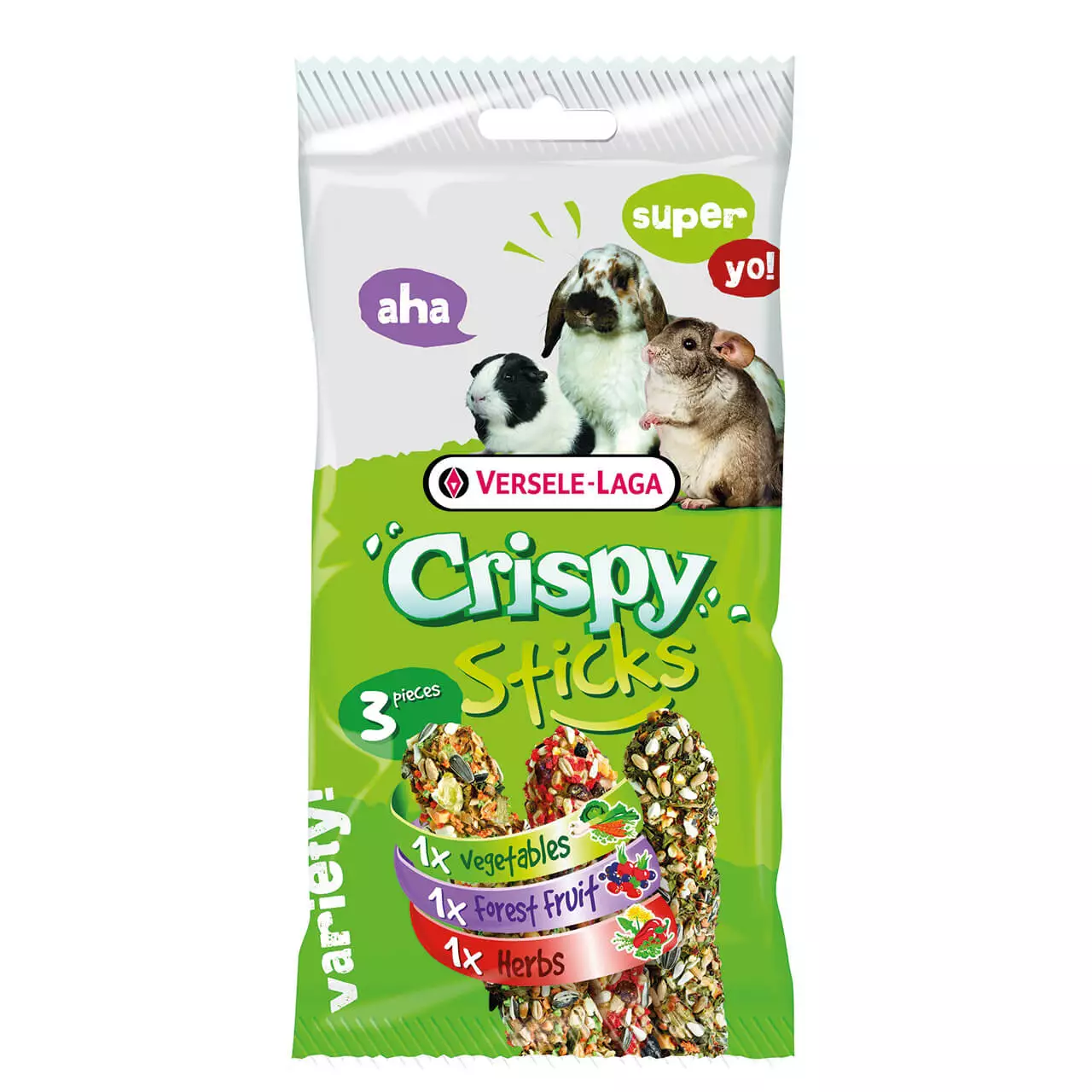 Versele-Laga Crispy Sticks Triple Variety Pack Pflanzenfresser