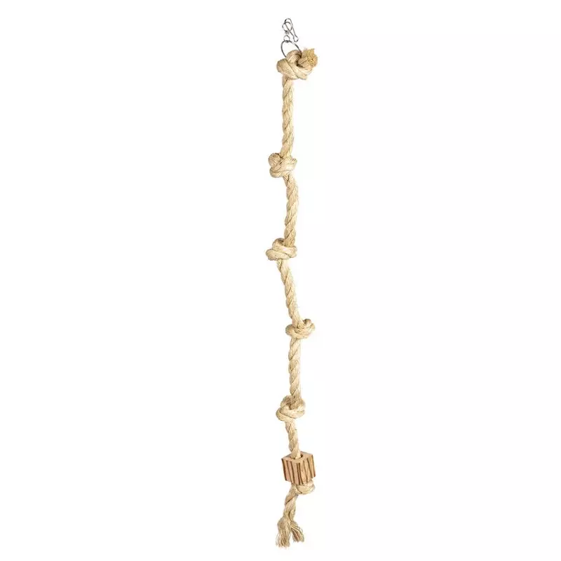 Climbing rope in sisal and wood