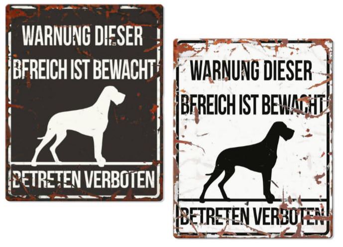 Europet Warning sign "Danish Dog"