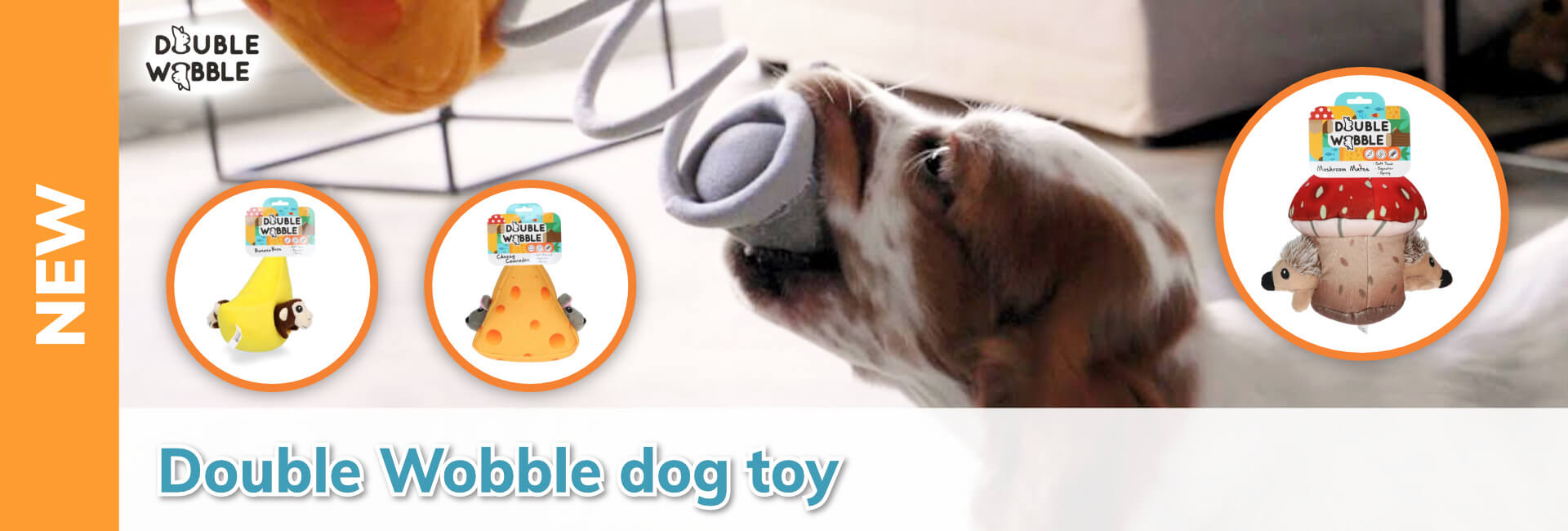 Double Wobble dog toy