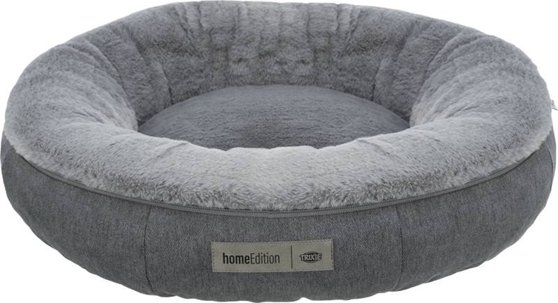 Rundes Haustierbett Doughnut-Form – Weiches Hundebett & Katzenbett, Wasserdicht, Hellgrau, 50 Cm