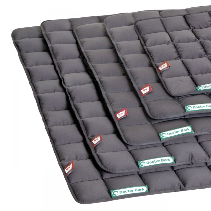 Doctor Bark - quilted dog blanket gray