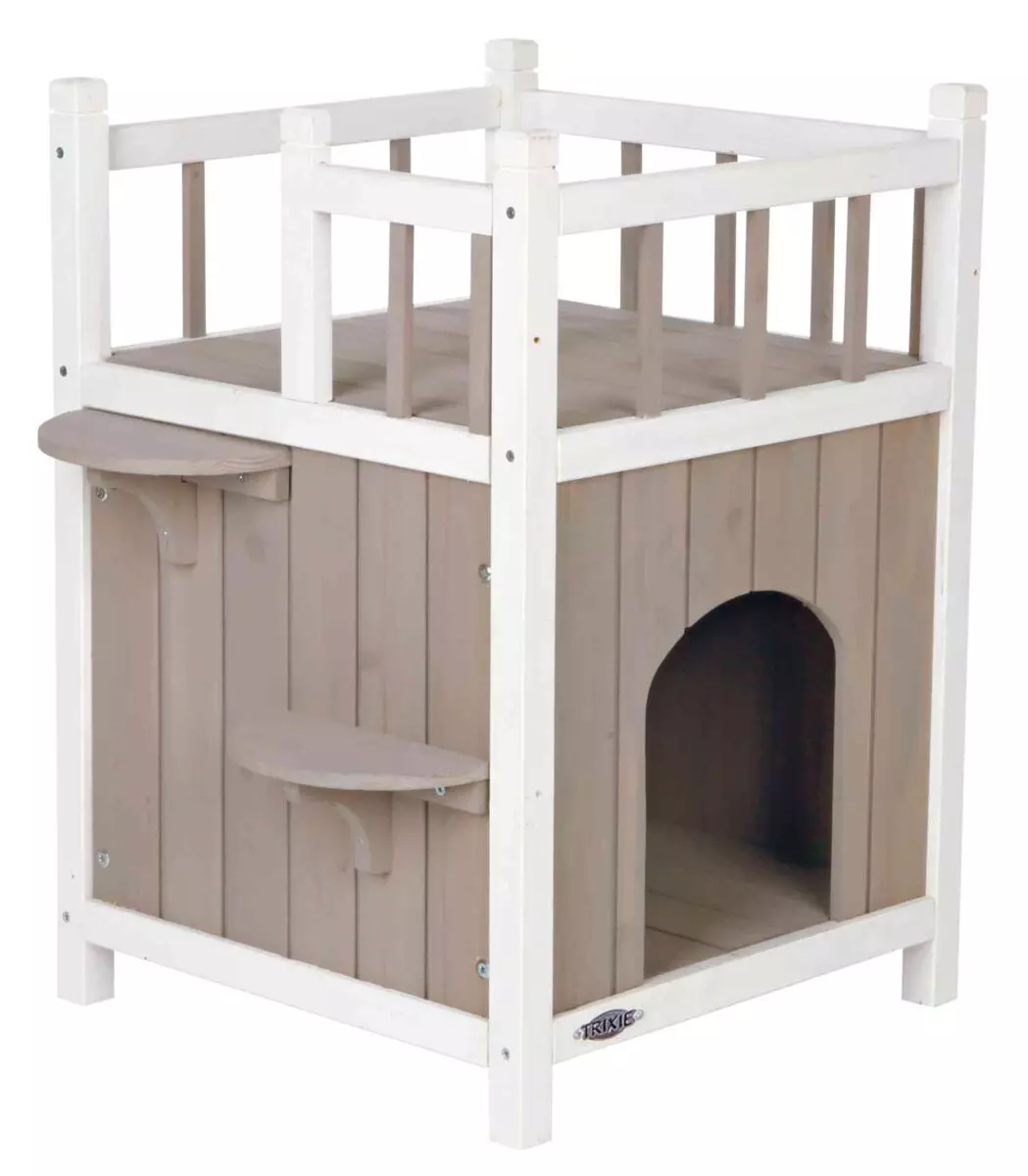 Maison pour chats outdoor Cat's Home avec balcon Maison pour chats outdoor Cat's Home avec balcon