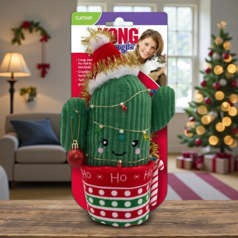 Holiday KONG Scrattles Cactus cat toy