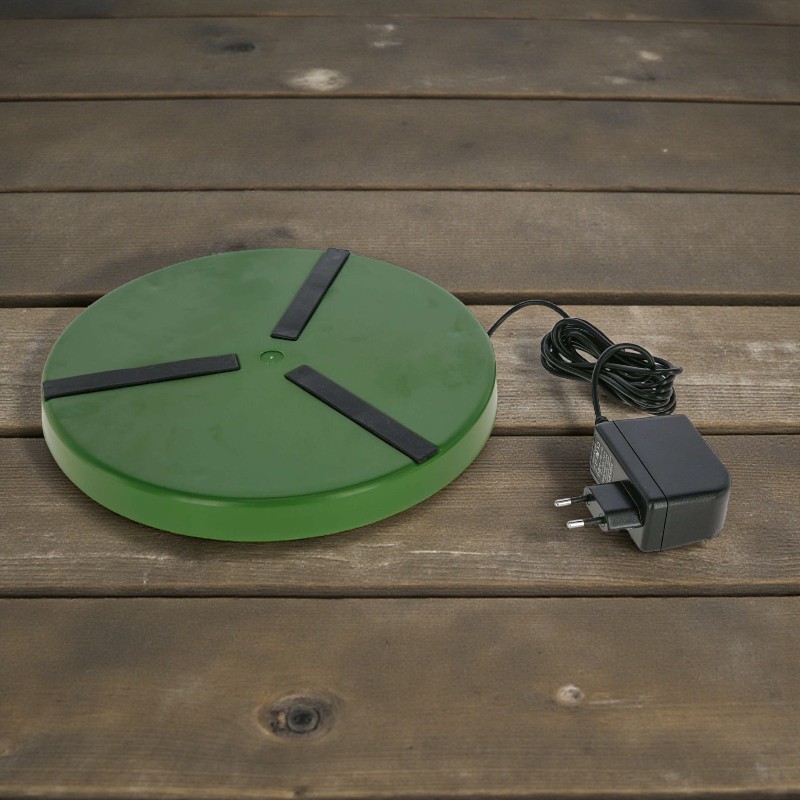 Heating plate for poultry drinkers