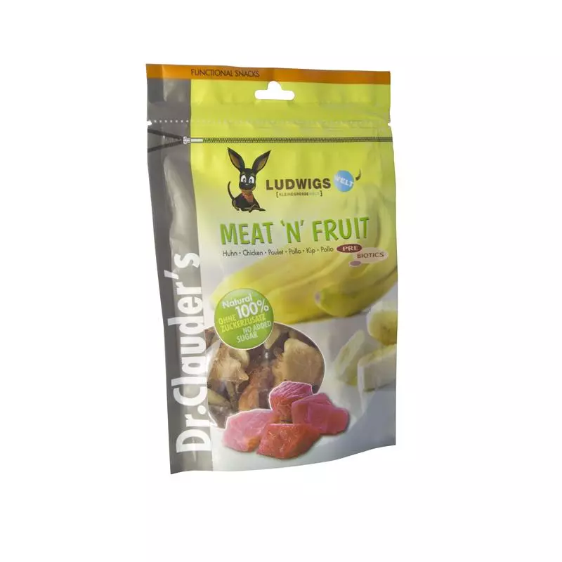 Dr. Clauders Viande 'N' Snack aux fruits - Banane et poulet 80g