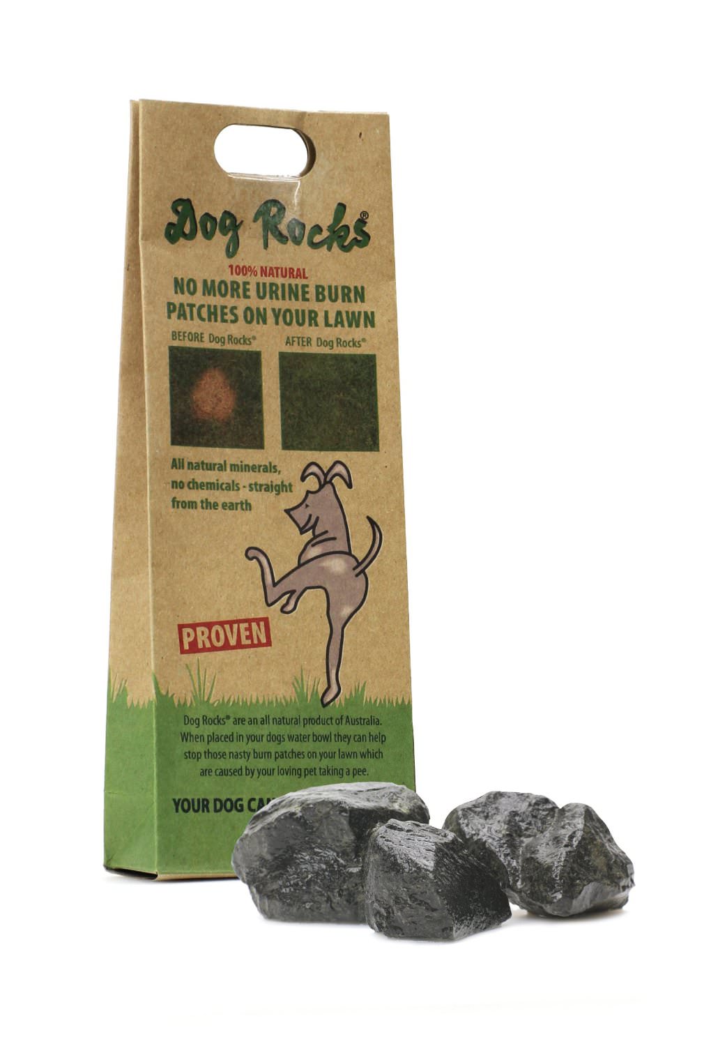 Dog Rocks - gegen Urinflecken im Rasen
