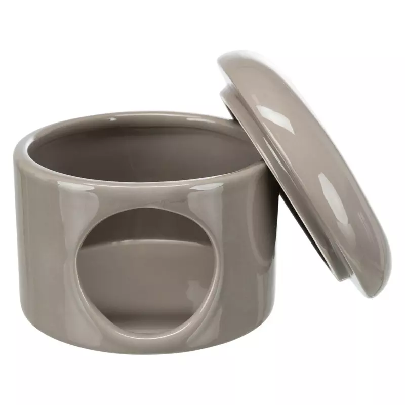 trixie-keramikhaus-taupe-offen Trixie Keramikhaus für Nager