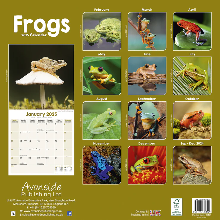 Calendrier 2025 Grenouilles Calendrier 2025 Grenouilles