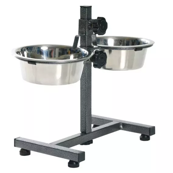 Hundebar mit 2 Edelstahlnäpfen