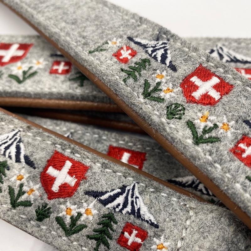 Lederhalsband "Swiss Alps"