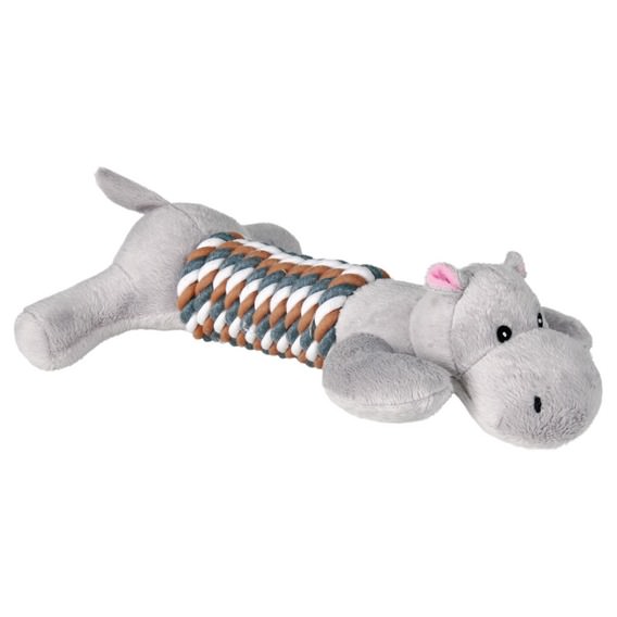 Plush animal, 32 cm, with rope, assorted colors