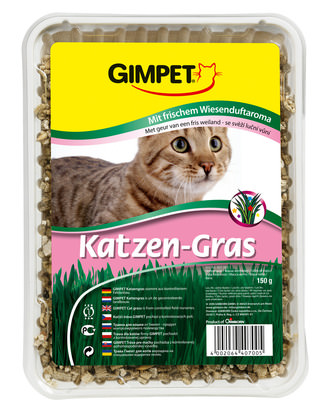 Gimpet Katzen-Gras mit Wiesenduft 150 g - mit frischem Wiesenduftaroma