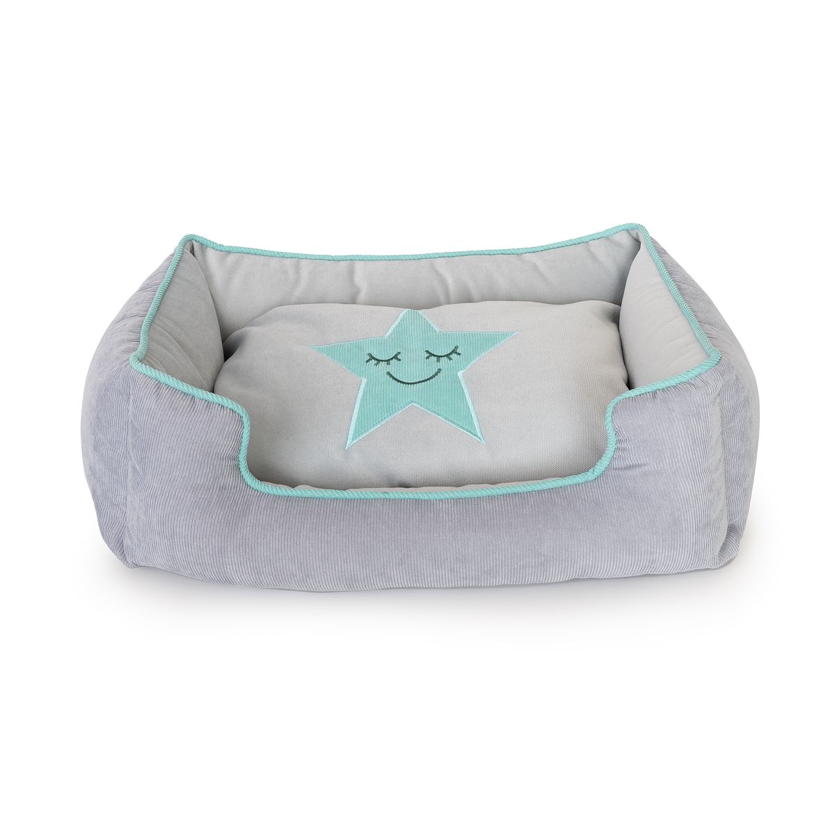 Star dog bed gray