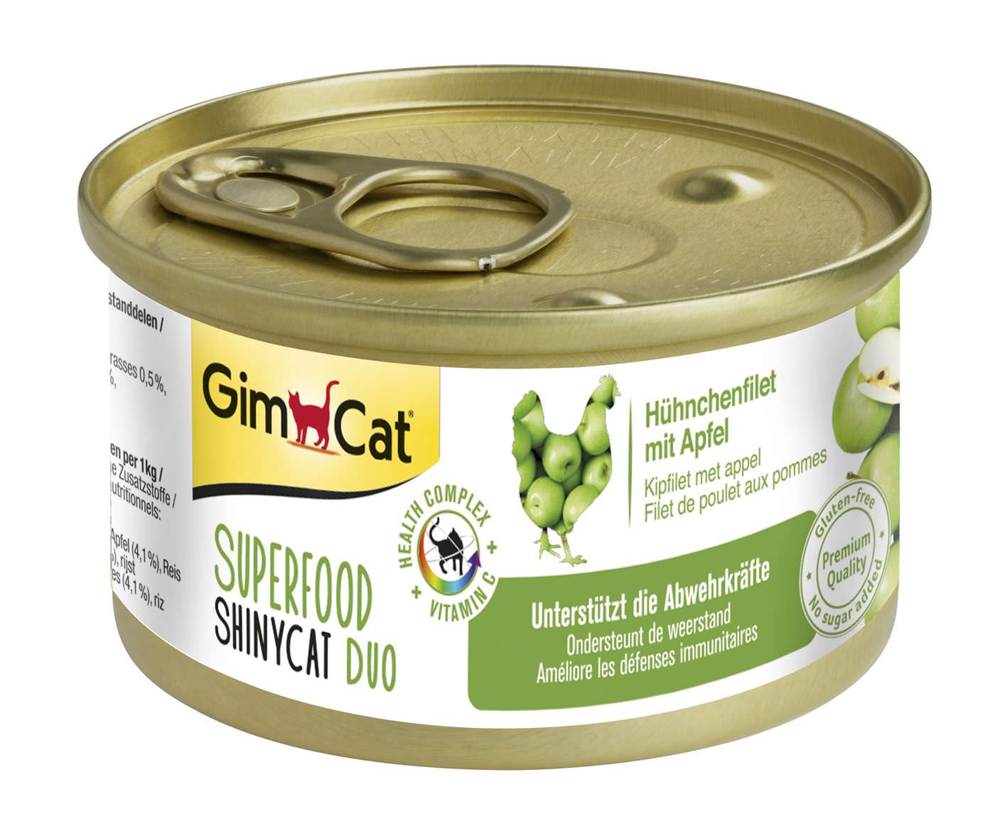 GimCat Superfood ShinyCat Duo Hühnchenfilet mit Apfel
