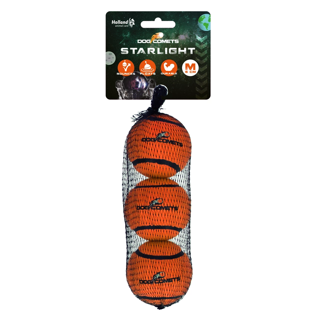 Dog Comets Starlight Tennis Balls Set of 3