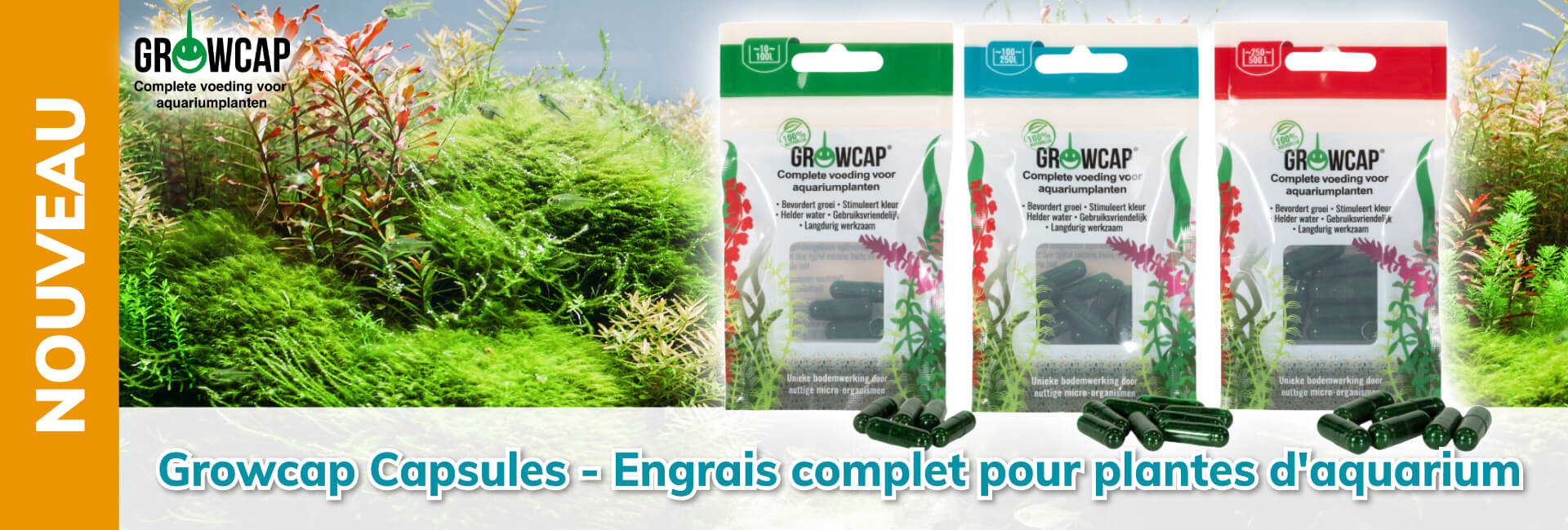 Growcap Capsules - Engrais complet pour plantes d'aquarium