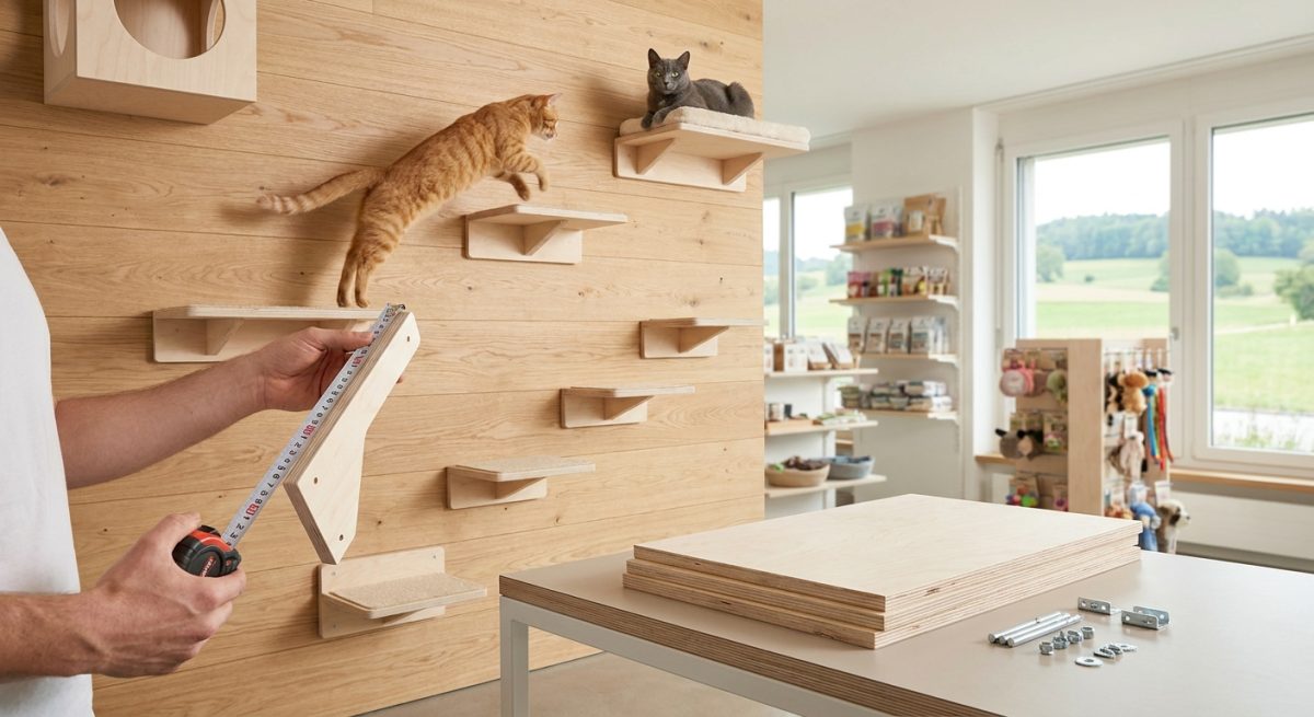 Kletterwand für Katzen: So planen Sie den Wandaufbau