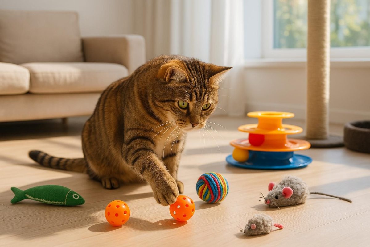 Katzenspielzeug gegen Langeweile: Was Wohnungskatzen auslastet