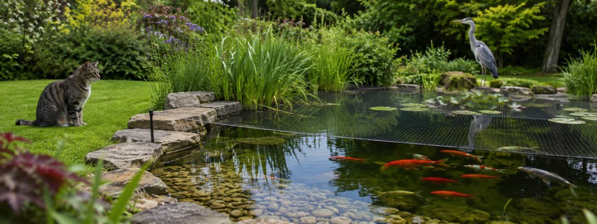 Teich vor Reiher und Katze schützen: Die besten Methoden